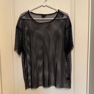 Torrid Black Mesh Short Sleeve Top Plus Size 2